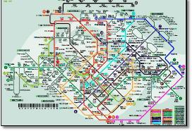 Singapore MRT & LRT train / rail map